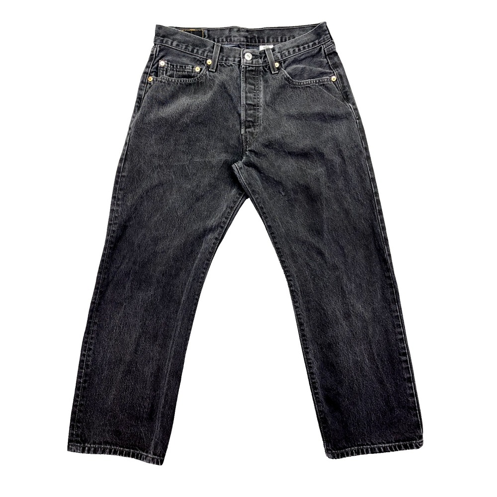Vintage Levis Jeans Mens Tag 34 (Fit 30) Brown Denim 501 Button Fly Straight Leg